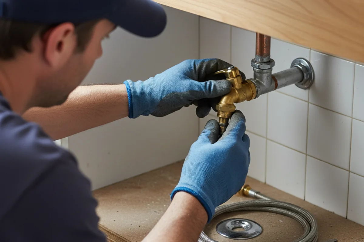 Shutoff valve and fitting work during Faucet and Fixture Repair in Ethel